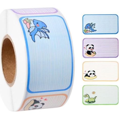Roll / 280 Pcs Self-Adhesive Labels, Self-Adhesive Labels, Adhesive Children's Clothing Labels, Waterproof, Machine Washable (1/5)