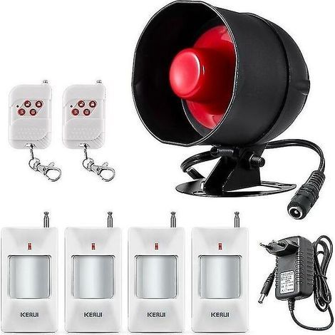Wireless Siren Horn With Motion Detector, Burglar Alarm System (1/4)