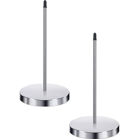 2 pièces Spike pour reçus, facture, fourche, porte-mémo porte-reçus, droit long canon porte-cartes Spike, accessoire bureau pour mémo reçu guichet restaurant café bureaux (argent) (1/5)