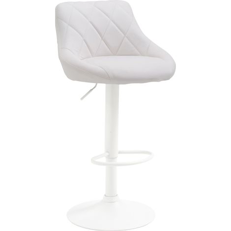 Sgabello Lazio in similpelle bianco bianco (1/4)