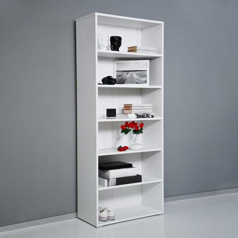 Libreria 6 vani 18mm bianca 18x1771x723x341 mm premium (1/5)