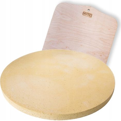 PIERRE À PIZZA VIAGGIO FIRECLAY 35 CM + SPATULE + EBOOK GRATUIT