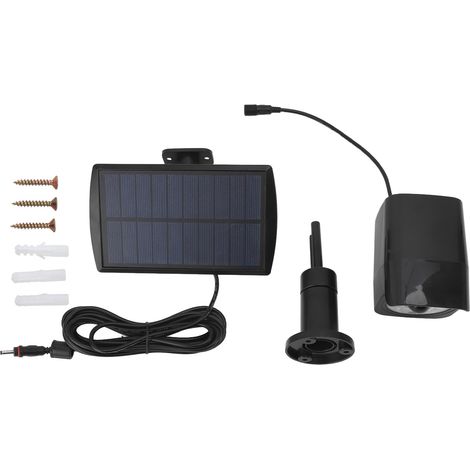Caméras factices avec capteur de mouvement et lumière solaire, étanche IP65, batterie 2200mAh, caméra de sécurité simulée pour cour