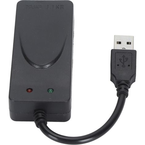 Externes USB-Faxmodem mit 56.000 U/min, zwei RJ11-Anschlüssen, Anrufer-ID-Anzeige, kompatibel mit Windows und Linux. (1/5)