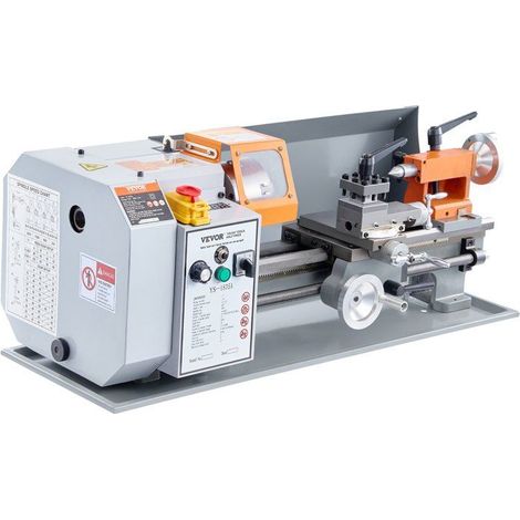 Tour à métaux de précision - 178 x 356 mm - 0-2200 tr/min - 500 W - Diamètre du trou traversant 20 mm (1/5)
