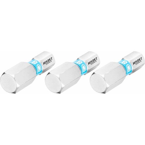 Bit 2204N-8/3 1/4 Zoll (6,3 mm) Sechskant massiv Innen Sechskant Profil 3-teilig SW 8 mm (1/5)