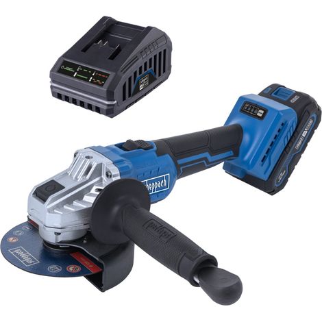 Amoladora angular batería 20V disco 125mm Scheppach set s bc-ag125p-x (1/5)