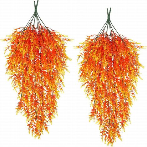 Lavande Artificielle - Plante Suspendue en Plastique avec Tige Flexible - Décoration Intérieure Extérieure pour Jardin Maison Mariage Printemps - 1 Pièce (1/5)