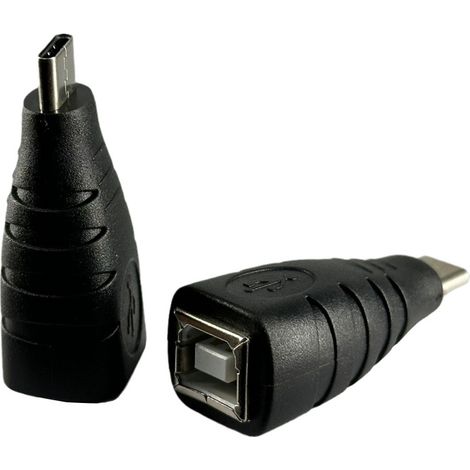 USB-C male to USB-B female printer interface USB-C male square connector to scanner (1/5)