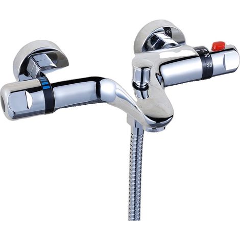 Garniture de robinet thermostatique de douche, laiton de haute qualité, montage mural