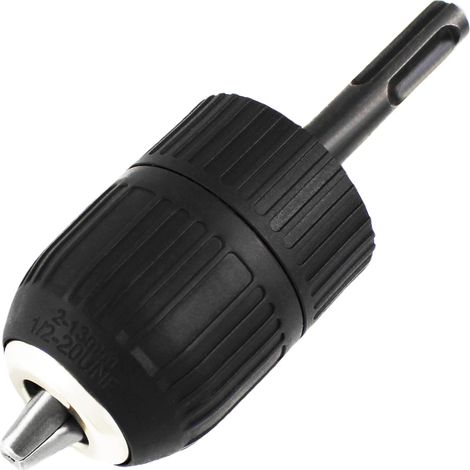 Mandrin de perçage autoserrant avec adaptateur SDS Plus Outil de conversion à changement rapide Capacité 1/16" 1/2" (2 13 mm) Fixation 1/2" 20 UNF (1/5)