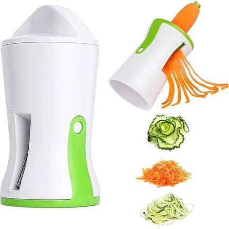 Spiralschneider Julienne Schneider BPA frei Spülmaschinenfest Gemüsespiralschneider Zucchinischneider Edelstahl zum Schneiden von Gemüse, Spirals (1/5)