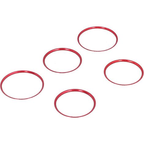 Ensemble de 5 caches de grilles d'aération (anneaux décoratifs) de remplacement pour Mercedes-Benz CLA/GLA (2013-2018), rouge (1/5)