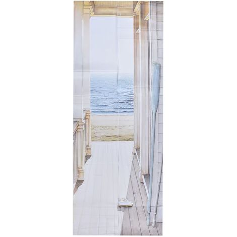BUNTHAUS Autocollant de porte en PVC, 2 pièces, effets visuels 3D, facile à nettoyer, détachable, étanche à l'huile, affiche pour salon (1/5)