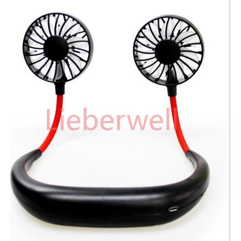 6 Speeds, ATELIX Portable USB Mini Neck Fan, Rechargeable Bladeless Hanging Fan for Outdoor Dormitory Students, 8H Timer, 100ml Water Tank (1/4)