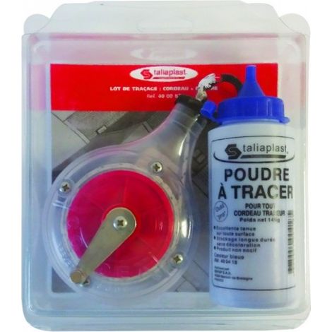 SOFOP TALIAPLAST - Lot tracage cordeau + poudre à tracer bleue 140g (1/2)