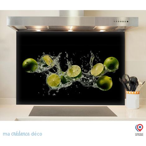Fond de hotte : Bain de citrons verts - Verre trempé - 90 cm - 60 cm (1/5)