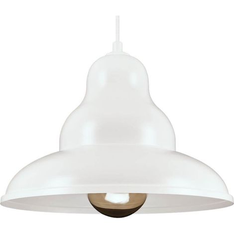 BULMA 1 Lampada a sospensione - Industriale, metallo, bianco 1xE27 (1/4)