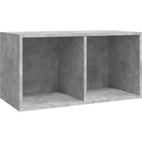 Maison Exclusive - Contenitore per Vinili Grigio Cemento 71x34x36cm in Multistrato