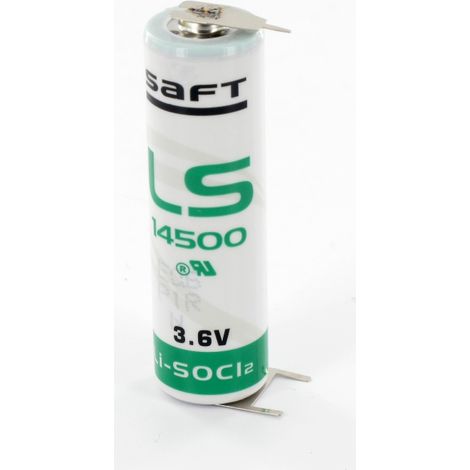 Pile Lithium 3.6V 2,1Ah (2 picots -, 1 picot +) Saft (LS145003PFI)