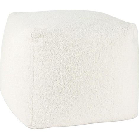 ANDREA HOUSE MU23077 Puf Cuadrado Blanco 50x50x40 CM - ref: MU23077