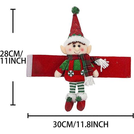 Lot de 2 décorations de Noël, nouveaux rideaux de lutins, décoration intérieure, vitrine, décoration d'hôtel, accessoires de fête (1/5)