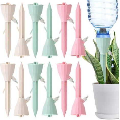 Drip Irrigation, 12 Plant Watering Tips with Control Valves, Automatic Watering Drippers for Plants, Garden, Home, (1/5)