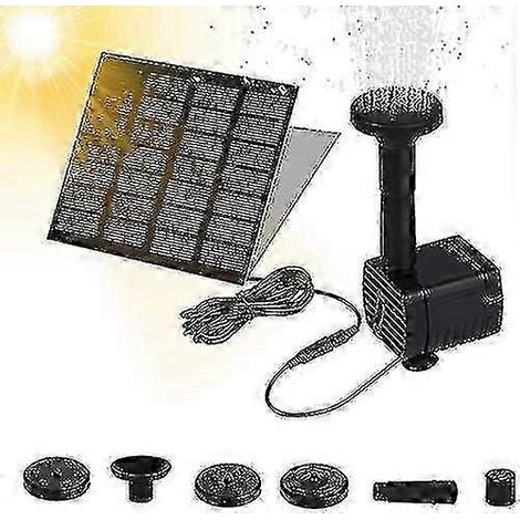 Pompe à bassin solaire avec batterie intégrée, 4 styles de fontaine pour usage extérieur Zekai