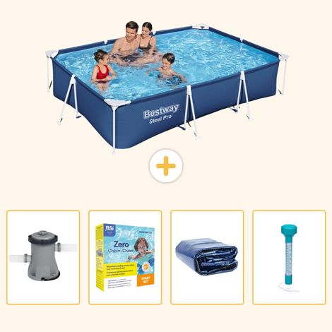 Bestway Bestway Steel Pro Rectangulaire - 300x201x66 cm - 5-pièces S184 (1/5)