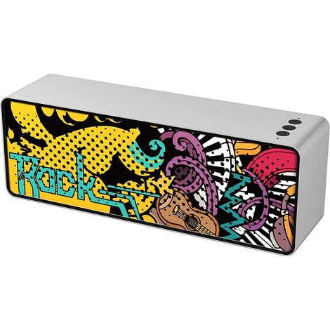 Tragbarer und kompakter kabelloser Bluetooth V5.0-Lautsprecher, 10 W, extrem leistungsstarker Stereoklang für Rock- und Popmusik.