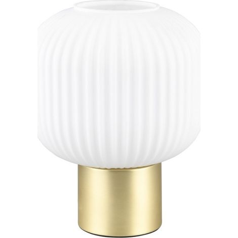 Lampe de table DIVA laiton verre blanc E27 40W Trio (1/5)