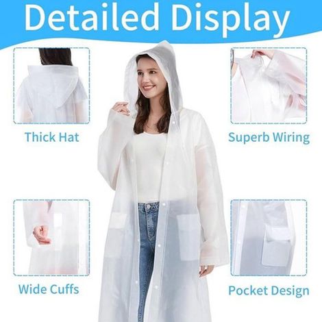 Imperméable - Coupe-vent portable - Coupe-vent imperméable professionnel - Imperméable d'urgence - Coupe-vent ergonomique - Pluie (1/5)