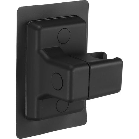 Starke selbstklebende Duschkopfhalterung, verstellbare Duschkopfhalterung, Duschkopfclips ohne Bohren (quadratisch, schwarz) (1/5)