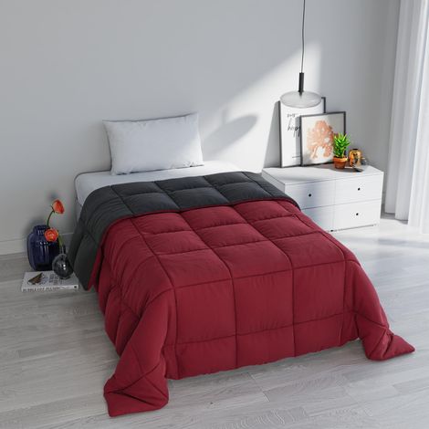 Couette d'hiver Elegant Deux Tons, Bordeaux/Gris Foncé, 170x260 cm (1/5)