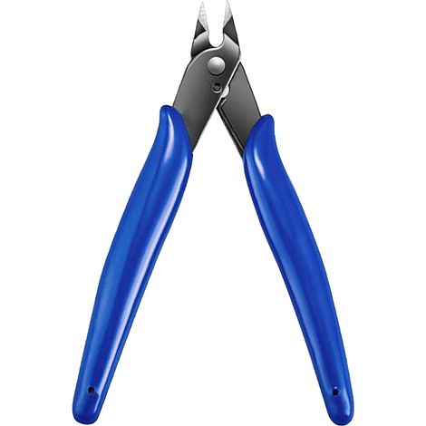 Pince Coupante de Précision Diagonale Mini pour Modélisme Électronique DIY, Bleu - (1/5)