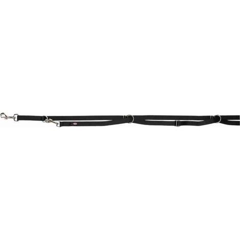 Laisse réglable TRIXIE Premium - Extra longue - M-L: 3m - 20mm - Noir (1/3)