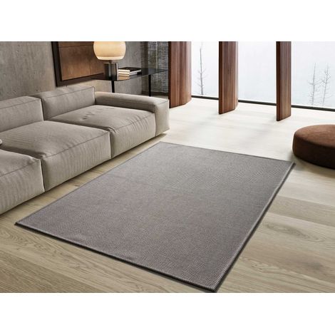 ATTICGO Tapis chevron lavable en machine ESPIGA Argent 60x120 cm (1/4)