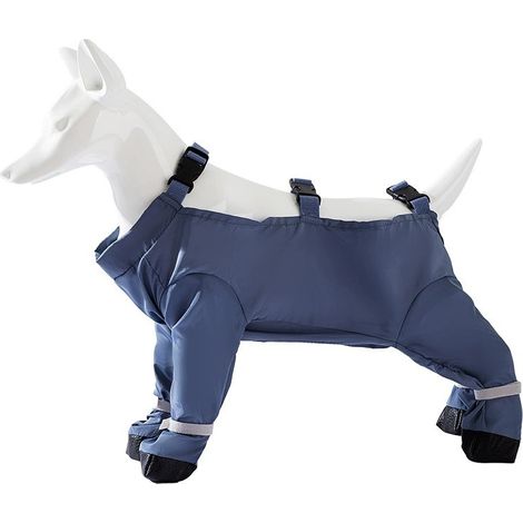 Pantalon gris imperméable, anti-poussière et résistant aux salissures pour animaux de compagnie, taille L (1/5)