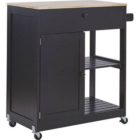 Kitchen Trolley TRAPANI Black