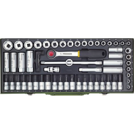 Proxxon Industrial Kit di chiavi a bussola metrico 3/8 (10 mm) 65 parti 23112 (1/6)