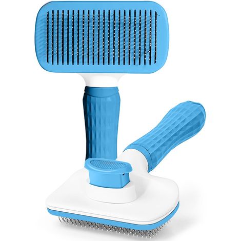 CEPILLO AZUL PARA MASCOTAS DE PELO LARGO Y CORTO CON SISTEMA DE CLIC PARA ATRAPAR PELOS  ELIMINA EL PELO DE TU MASCOTA CON FACILIDAD CEPILLO PARA PERROS Y GATOS DE PELO LARGO Y CORTO CON SISTEMA DE (1/5)