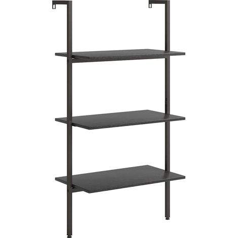 Leiterregal mit 3 Böden Schwarz 64x35x120,5 cm vidaXL (1/5)