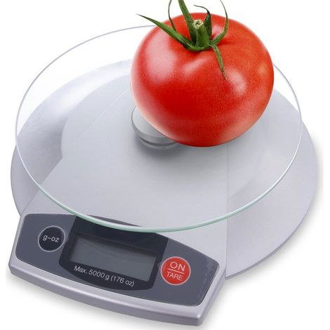 Elektronische Präzisions-Küchenwaage aus Glas für Lebensmittel, LCD, 5 kg