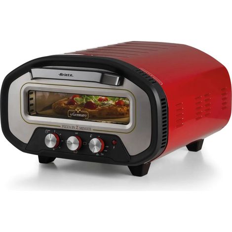 Four à pizza électronique 2200 W – Température max 430 °C – Pour 1 pizza – Couleur rouge – Dimensions 300x340x190 mm – Ariete