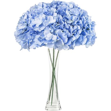 3 PCS 68CM Hortensia Artificielle Fleurs Decoracion Bleu (1/5)