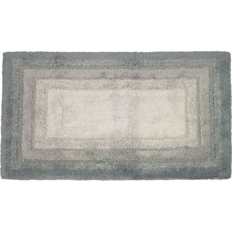 Tappeto Bagno Rettangolare In Spugna Morbida Antiscivolo Degrad&egrave Carbone, misura50x80coloreCarbone (1/4)