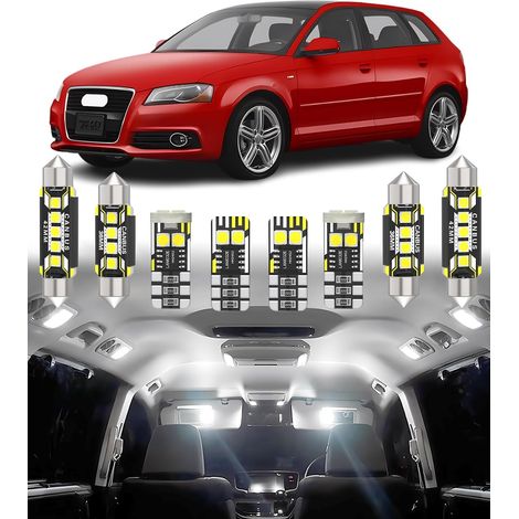 Kit d'éclairage LED intérieur pour voiture - Remplacement pour A3 S3 RS3 8P 8P1 8PA 8P7 Hatchback Coupé Sportback 2003-2012, éclairage intérieur blanc 6000K,16 pièces (1/5)