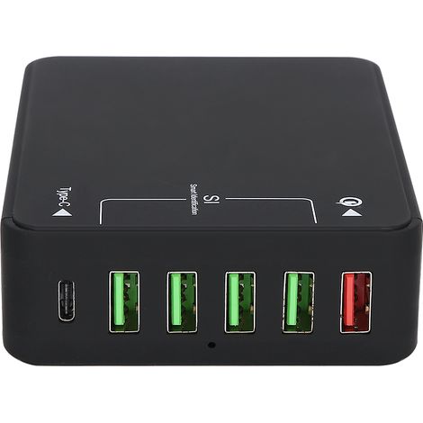 Adaptateur Secteur USB-C Rapide avec Prise Européenne, Chargeur 3.0 pour Samsung Galaxy S9 S10 S20, 100-240V