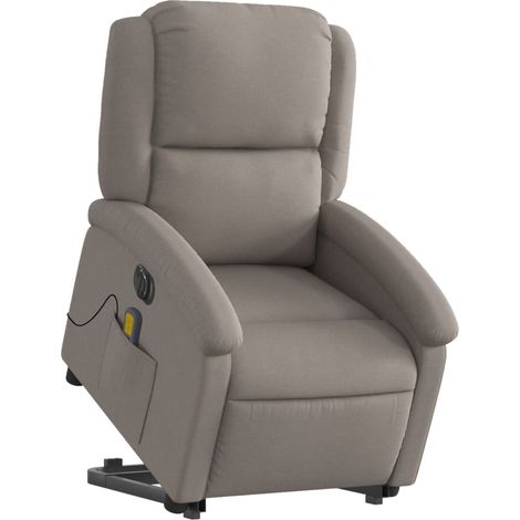 Sillón de relajación con función de masaje y sillón reclinable en tela topo DEC027864 (1/5)