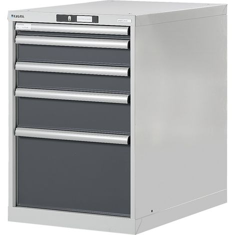 LISTA, Etabli modulaire, caisson, hauteur 800 mm, 5 tiroirs, (1/3)